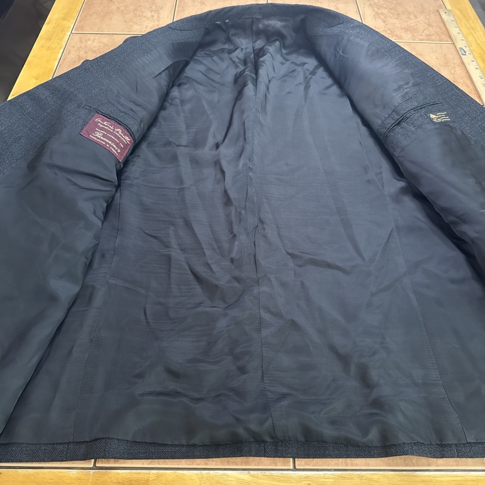 Vintage Antonio Parillo Black Wool Double Breasted Suit Sz 42R Pants 38 x 30 - Picture 4 of 16